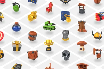 Game Assets 3D Icon Pack