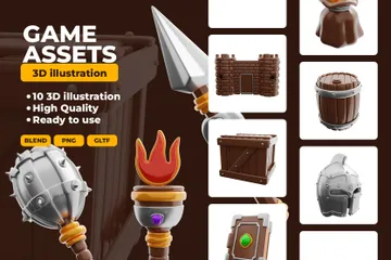 Game Assets 3D Icon Pack