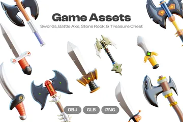 Game Assets 3D Icon Pack