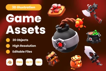 Game Assets 3D Icon Pack