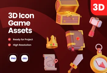 Game Assets 3D Icon Pack