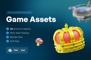 Game Assets 3D Icon Pack