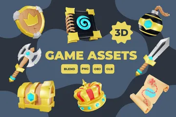 Game Assets 3D Icon Pack