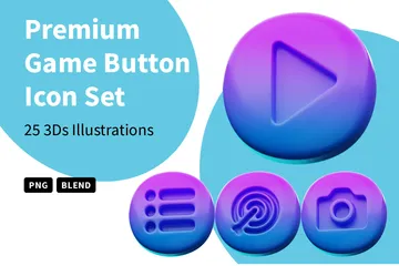 Game Button 3D Icon Pack
