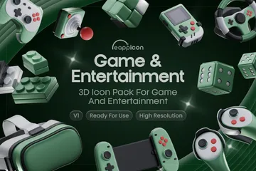 Game & Entertainment 3D Icon Pack