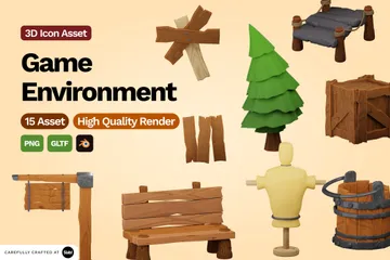 Game Environment 3D Icon Pack