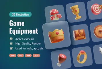 Game Equipment 3D Icon Pack