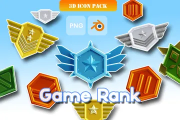 Game Rank 3D Icon Pack