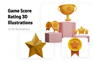 Game Score Rating 3D Illustration Pack