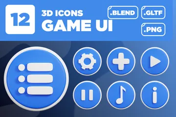 Game UI Ver. 02 3D Icon Pack