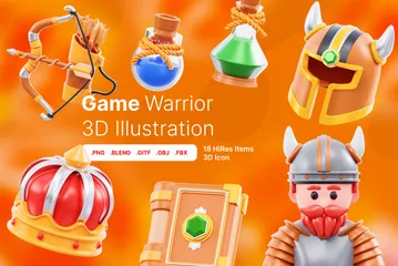 Game Warrior 3D Icon Pack