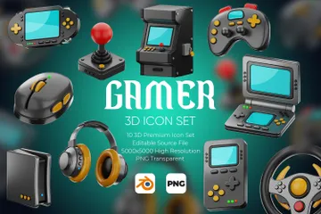 Gamer 3D Icon Pack