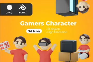 Gamers Character 3D Illustration Pack
