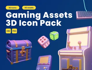 Gaming Assets 3D Icon Pack