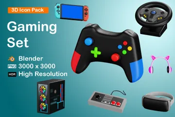 Gaming Equipment 3D Icon Pack