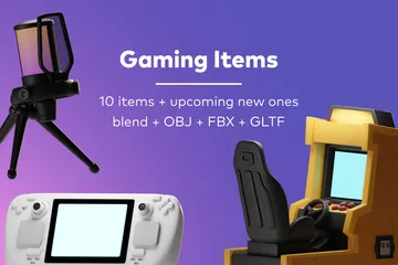Gaming Items 3D Icon Pack