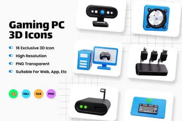 Gaming PC 3D Icon Pack