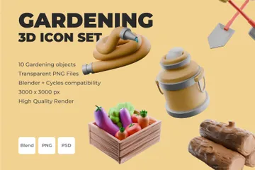 Gardening 3D Icon Pack