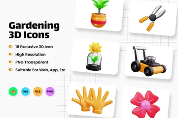 Gardening 3D Icon Pack