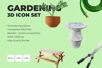 Gardening 3D Icon Pack