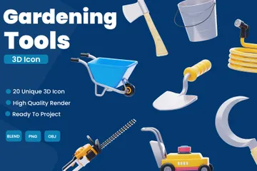 Gardening Tool 3D Icon Pack