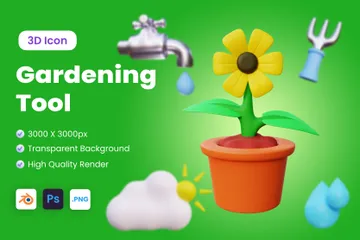 Gardening Tool 3D Icon Pack