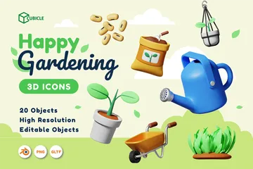 Gartenarbeit 3D Icon Pack