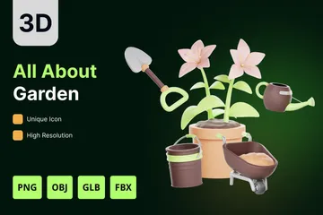 Gartenarbeit 3D Icon Pack