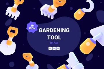 Gartengerät 3D Icon Pack