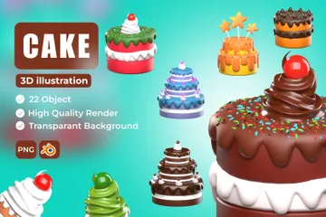 Gâteau Pack 3D Icon