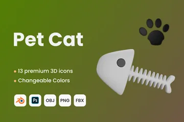 Gato animal Pacote de Icon 3D