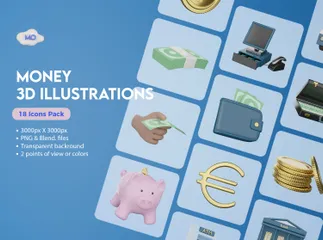 Geld 3D Icon Pack