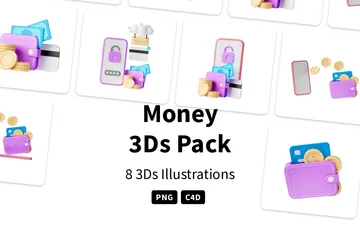 Geld 3D Illustration Pack