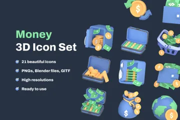 Geld 3D Icon Pack