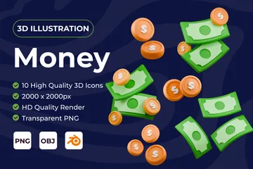 Geld 3D Icon Pack