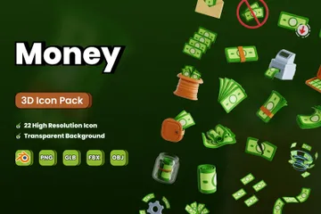 Geld 3D Icon Pack