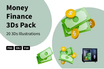 Geld Finanzen 3D Icon Pack