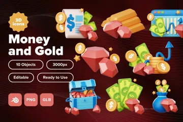 Geld und Gold 3D Icon Pack