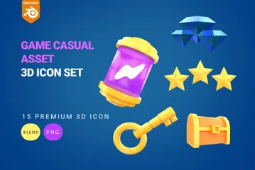 Gelegenheitsspiel 3D Icon Pack