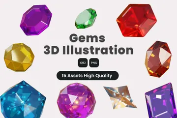 Gems 3D Icon Pack