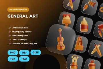 General Art 3D Icon Pack