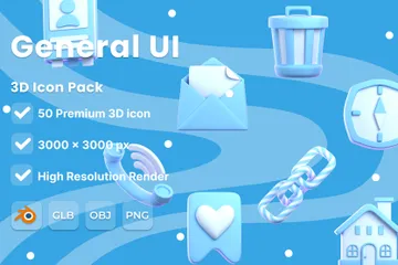 General UI 3D Illustration Pack