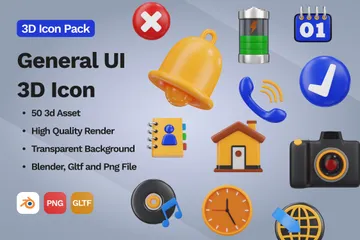 General UI 3D Icon Pack