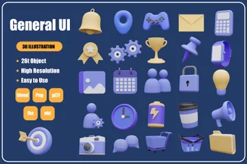 General UI 3D Icon Pack