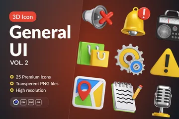 General UI Vol.2 Paquete de Icon 3D
