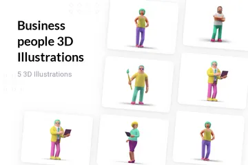 Hommes d'affaires Pack 3D Illustration