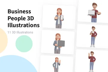 Hommes d'affaires Pack 3D Illustration
