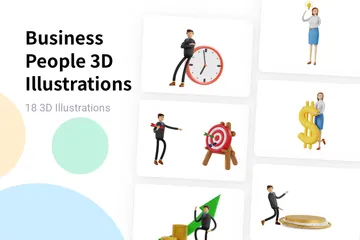 Hommes d'affaires Pack 3D Illustration