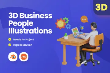 Gente de negocios Paquete de Illustration 3D