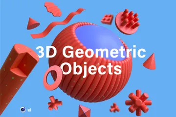幾何学的オブジェクト 3D Illustrationパック